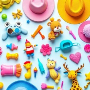 Accessoires colorés pour enfants, chapeaux, sacs à dos.